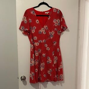 Madewell Floral Red Dress